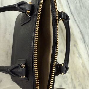 Tory Burch Black Satchel with Gold Detailing